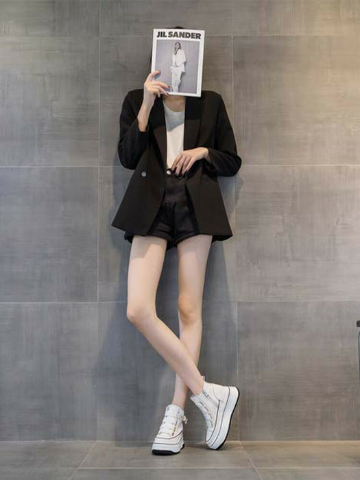 【7日内出荷】【6cmヒール】ショートブーツ レディース 黒 白 カジュアル 裏起毛 秋 冬 pu レザーシューズ レースアップ サイドゴア ブーツ 安定感 厚底 靴 韓国 原宿系 高校生 中学生 学生 通学 通勤 スポーツ 美脚 歩きやすい 疲れない 痛くない 大きいサイズ