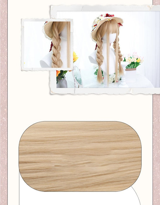 【7日内出荷】フルウィッグ lolita 長髪 ロリータ風 原宿風 かつら ストレート ゆめかわいい ゆめかわ ウィッグ 前髪あり ゴールド 金髪 レディース コスプレ 可愛い ロング 耐熱ウィッグ コスチューム 小顔効果抜群 文化祭 学園祭 イベント 変装 女装