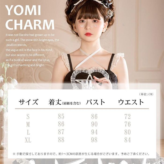 【7日内出荷】ロリータキャミワンピース ロリータドレス lolita キャミワンピース 袖なし 甘ロリ jsk デザインスカート リボン フリル 原宿 ガーリー 可愛い 春 夏