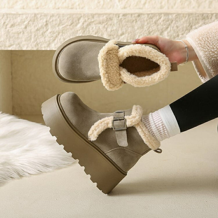 【7日内出荷】スノーブーツ レディース 裏起毛 ウインターブーツ 冬 ショートブーツ おしゃれ 滑らない 痛くない 履きやすい 歩きやすい 北海道 ムートンブーツ あったか 防寒 保暖 冬用 アウトドア 靴 きれいめ カジュアル 大人気 大きいサイズ 韓国 通勤 通学 原宿系 細見え
