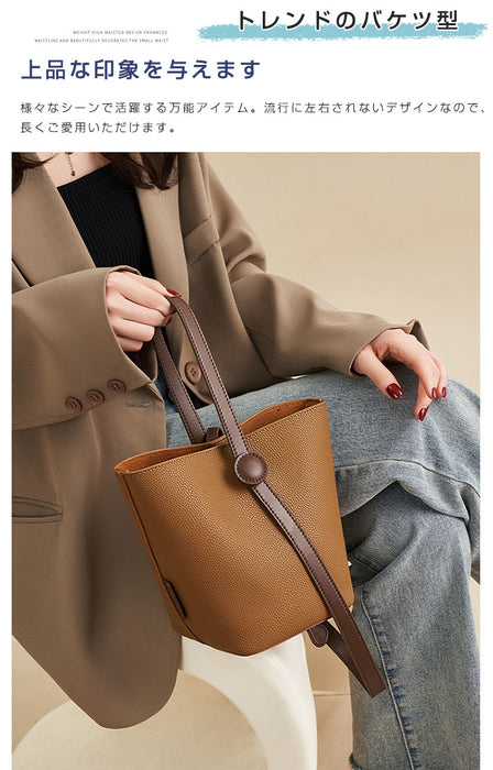 【7日内出荷】【3WAY 】ショルダーバッグ バケツ型 大容量 変型レディース 内袋 インナーバッグ付き ハンドバッグ  PUレザー 斜めがけ 手提げ 肩掛け 通勤 軽量 ママバッグ お出かけ デート かわいい通学 母の日 クリスマス プレゼント ギフト