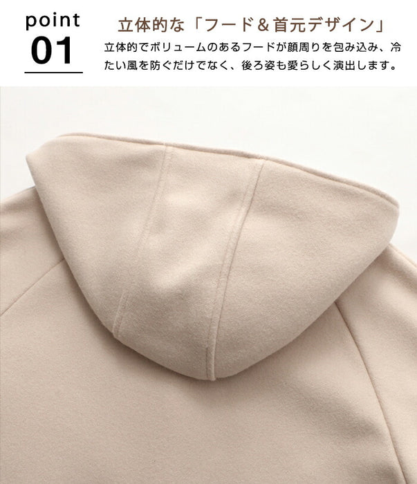 【7日内出荷】ダッフルコート 中綿 スクールコート レディース  コート ダッフル 学生 制服 フード付き アウター ジャケット ミドル丈 韓国 アウター ブレゾー 秋冬 暖かい 防寒 厚手 かわいい カジュアル ゆったり 通勤 通学 ネイビー ベージュ レッド