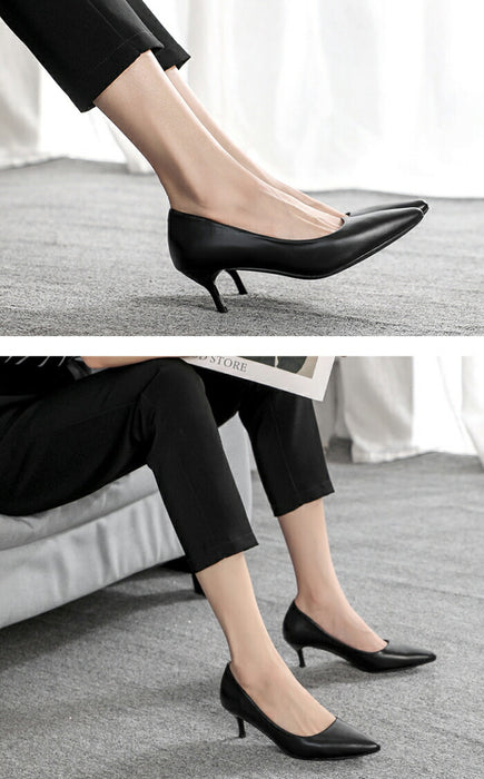【7日内出荷】【3cm~9cmヒール】 パンプス 痛くない 歩きやすい 疲れない PU ポインテッドトゥ ピンヒール ヒールが選べる 3cm 5cm 7cm 9cm ローヒール ミドルヒール ハイヒール レディース 就活 リクルート 通勤 オフィス 冠婚葬祭 入学式 卒業式 美脚 黒 21.5 25.0