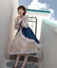 【7日内出荷】 ロリータ 森ガール ワンピース Aライン Lolita 2way オフショルダー 長袖 レース フリル 半袖 萌え萌え 可愛い かわいい プリンセス お姫様 プレゼント ミモレ丈 レディース ロココ コスチューム 仮装 ハロウィン 学園祭 文化祭 ベージュ ネイビー