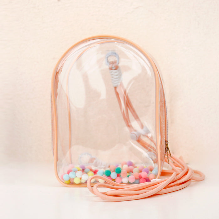 【7日内出荷】大きな透明ポケット スクールバッグ 推し活バッグ 見せる 収納 推し活グッズ 痛バッグ 痛バ ぬいぐるみ 大容量 ぬいぐるみバッグ ショルダーポーチ 透明 クリア バッグ ぬいぐるみ