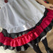 【5点セット】メイド服 赤 メイド 服 送料無料 コスプレ ハロウイーン ネコ クラシック メイドカフェ 制服 ユニフォーム 萌え系 撮影会 本格的 可愛い コスチューム 衣装 仮装 かわいい お茶会アイドル おしゃれ セット ウェイトレス クラシカル アニメ ゴスロリ ロリータ S-5XL