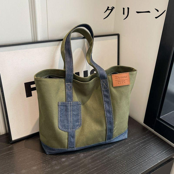 【7日内出荷】【2way】レディース 大容量 A4 対応 トートバッグ 帆布キャンバスバッグ 通勤 通学 おしゃれ シンプル 高品質