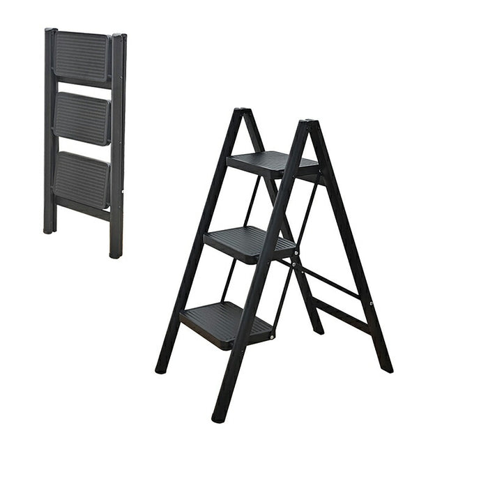 RAKU 脚立 2段 3段 4段 踏み台 折り畳み 広い足置き 滑り止め加工 ハイタイプ 耐荷重約150KG スチールフレーム 収納便利 錆びに強い はしご ツールストレージ 安定感 多機能